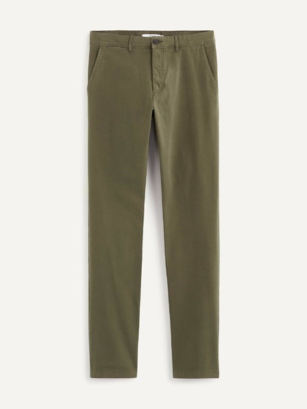 Celio Tmavozelené pánske nohavice Celio