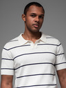 Ombre Clothing Pánska polokošeľa z viskózy s vodorovnými pruhmi Ombre Clothing