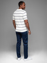 Ombre Clothing Pánska polokošeľa z viskózy s vodorovnými pruhmi Ombre Clothing