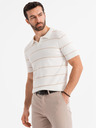 Ombre Clothing Pánska polokošeľa z viskózy s vodorovnými pruhmi Ombre Clothing