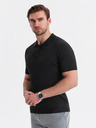 Ombre Clothing Pánska polokošeľa SLIM FIT z viskózy so zvislými pruhmi Ombre Clothing
