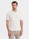Ombre Clothing Pánska polokošeľa SLIM FIT z viskózy so zvislými pruhmi Ombre Clothing
