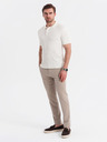 Ombre Clothing Pánska polokošeľa SLIM FIT z viskózy so zvislými pruhmi Ombre Clothing