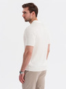Ombre Clothing Pánska polokošeľa SLIM FIT z viskózy so zvislými pruhmi Ombre Clothing