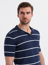 Ombre Clothing Pánska polokošeľa z viskózy s vodorovnými pruhmi Ombre Clothing